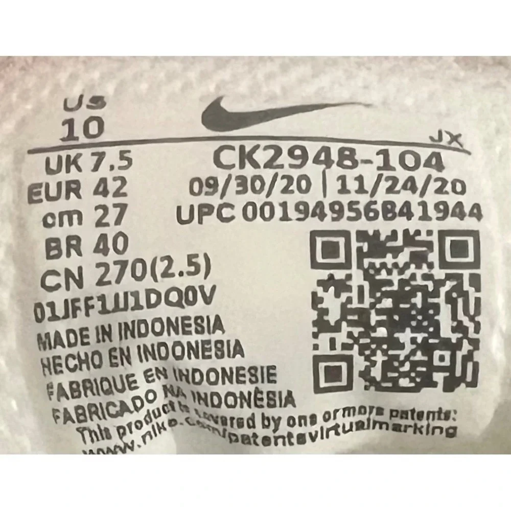 Nike Venture Runner Womens White PinkRetro Mesh Sneaker CK2948-104 Size 10